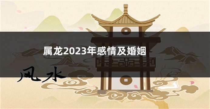属龙2023年感情及婚姻