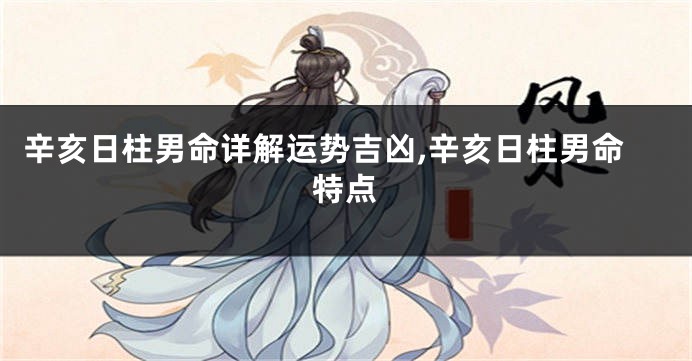 辛亥日柱男命详解运势吉凶,辛亥日柱男命特点