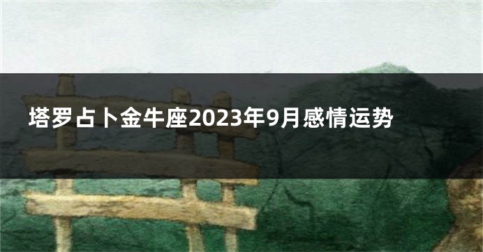 塔罗占卜金牛座2023年9月感情运势