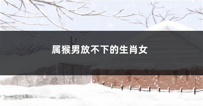 属猴男放不下的生肖女