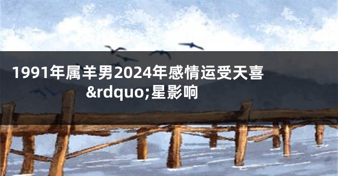 1991年属羊男2024年感情运受天喜&rdquo;星影响