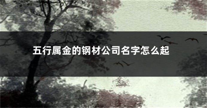 五行属金的钢材公司名字怎么起