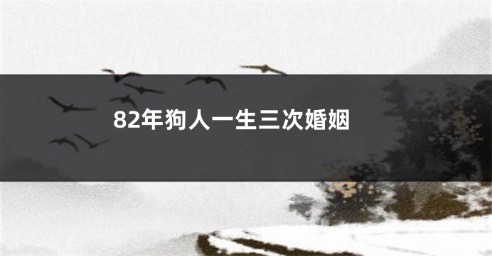 82年狗人一生三次婚姻