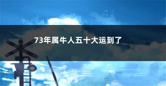 73年属牛人五十大运到了
