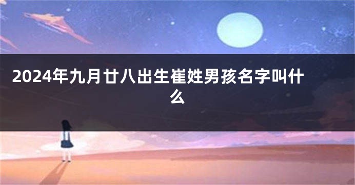 2024年九月廿八出生崔姓男孩名字叫什么
