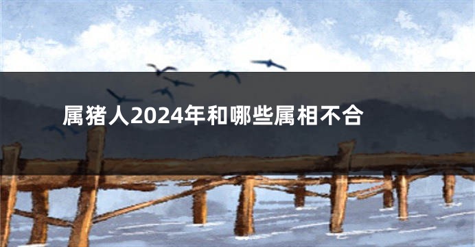 属猪人2024年和哪些属相不合