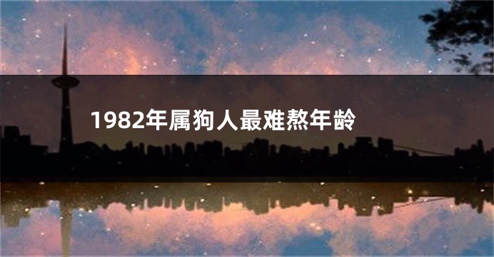 1982年属狗人最难熬年龄