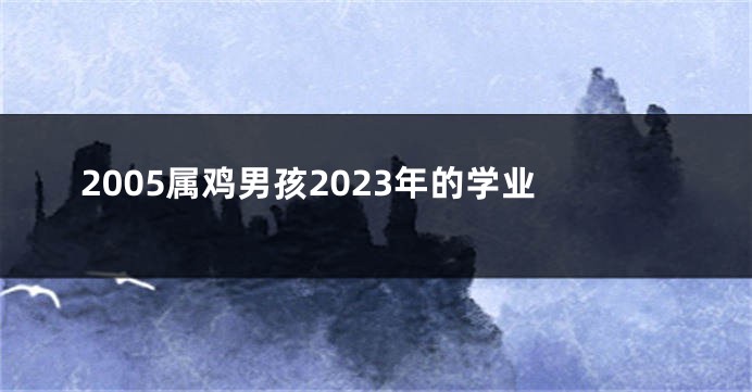 2005属鸡男孩2023年的学业