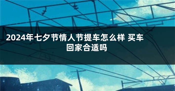 2024年七夕节情人节提车怎么样 买车回家合适吗