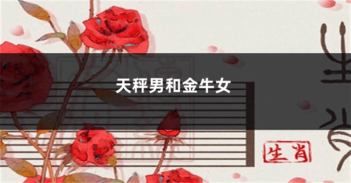 天秤男和金牛女