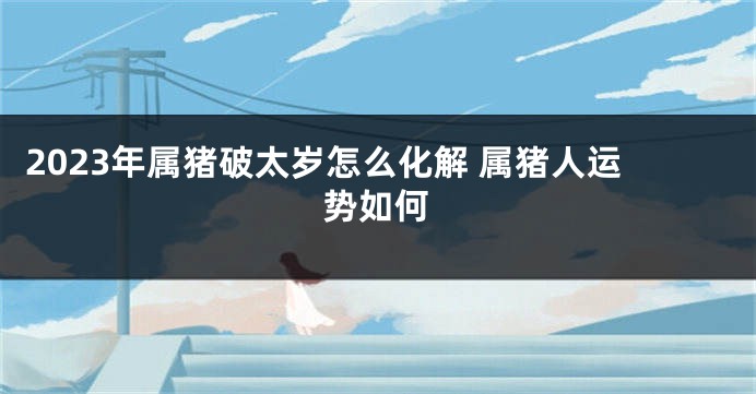 2023年属猪破太岁怎么化解 属猪人运势如何