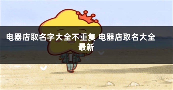 电器店取名字大全不重复 电器店取名大全最新