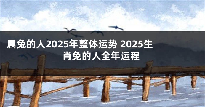 属兔的人2025年整体运势 2025生肖兔的人全年运程