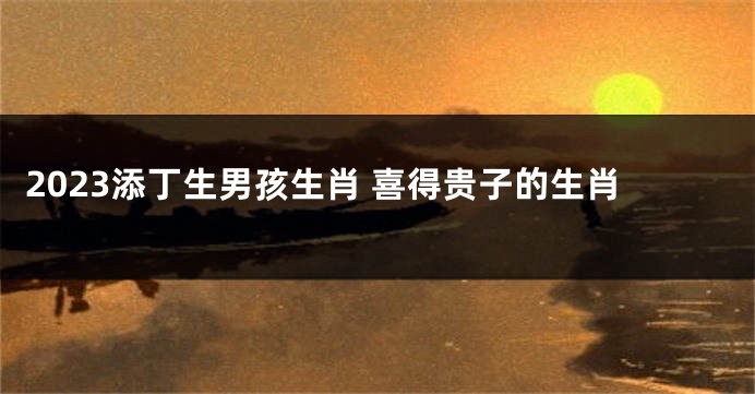 2023添丁生男孩生肖 喜得贵子的生肖