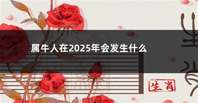 属牛人在2025年会发生什么