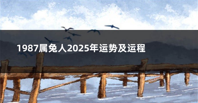 1987属兔人2025年运势及运程