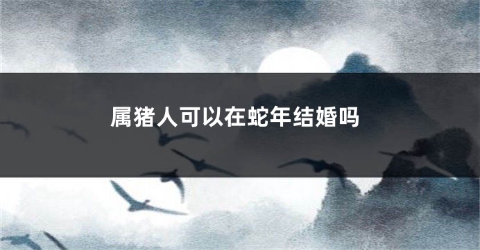 属猪人可以在蛇年结婚吗