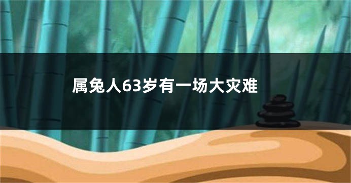 属兔人63岁有一场大灾难