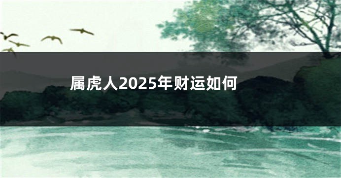 属虎人2025年财运如何