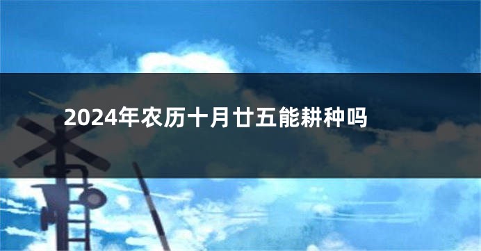 2024年农历十月廿五能耕种吗