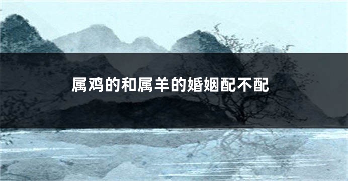 属鸡的和属羊的婚姻配不配