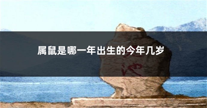 属鼠是哪一年出生的今年几岁