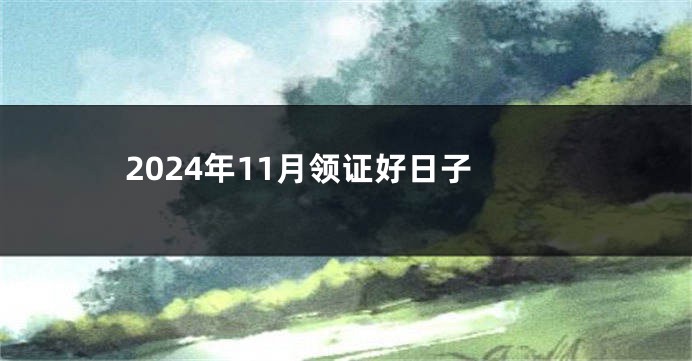 2024年11月领证好日子