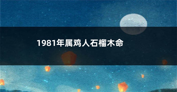 1981年属鸡人石榴木命