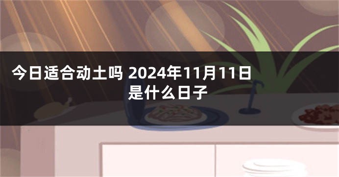 今日适合动土吗 2024年11月11日是什么日子