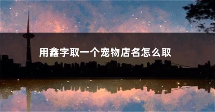用鑫字取一个宠物店名怎么取