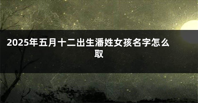2025年五月十二出生潘姓女孩名字怎么取