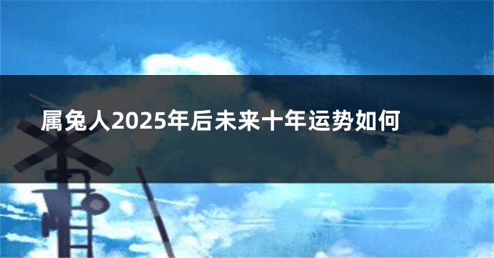 属兔人2025年后未来十年运势如何