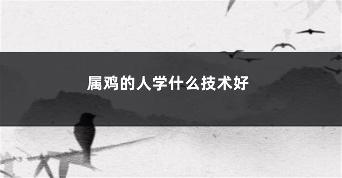 属鸡的人学什么技术好