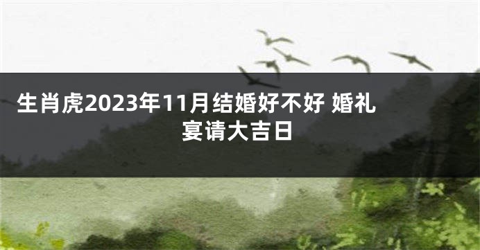 生肖虎2023年11月结婚好不好 婚礼宴请大吉日