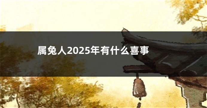 属兔人2025年有什么喜事