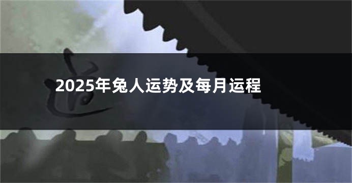 2025年兔人运势及每月运程
