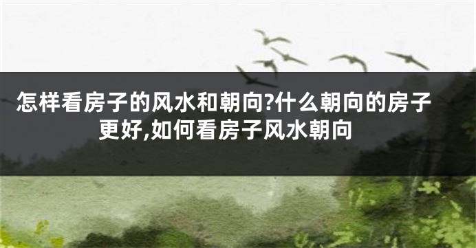 怎样看房子的风水和朝向?什么朝向的房子更好,如何看房子风水朝向
