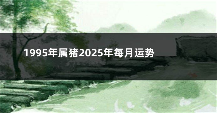1995年属猪2025年每月运势