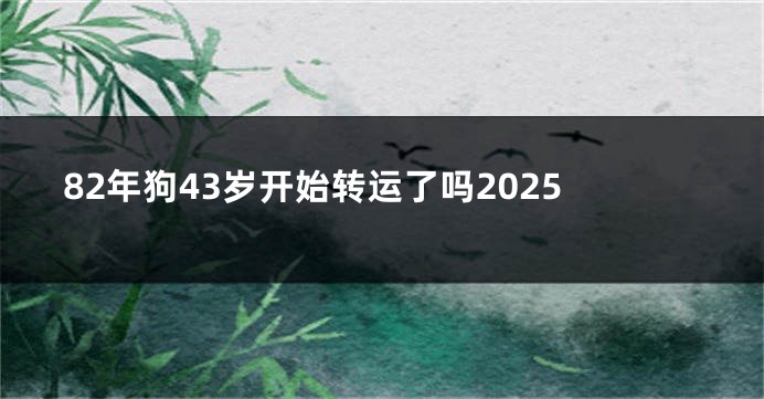 82年狗43岁开始转运了吗2025