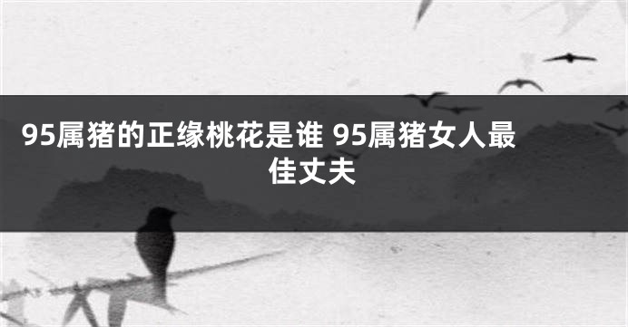 95属猪的正缘桃花是谁 95属猪女人最佳丈夫