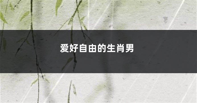 爱好自由的生肖男