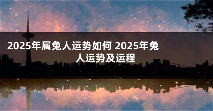 2025年属兔人运势如何 2025年兔人运势及运程