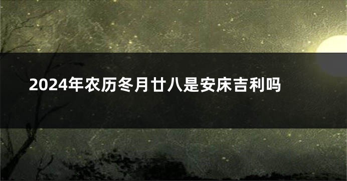 2024年农历冬月廿八是安床吉利吗