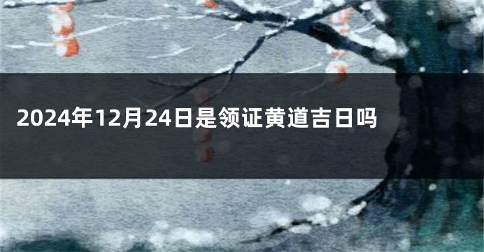 2024年12月24日是领证黄道吉日吗