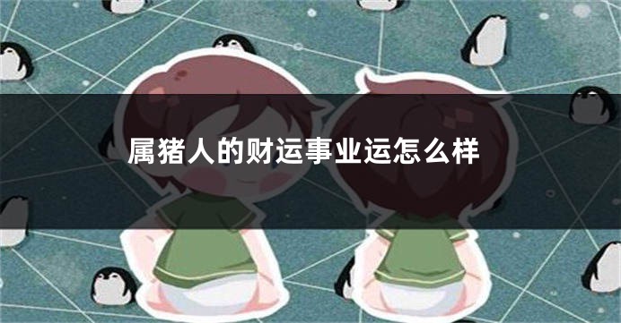 属猪人的财运事业运怎么样