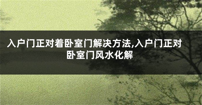 入户门正对着卧室门解决方法,入户门正对卧室门风水化解