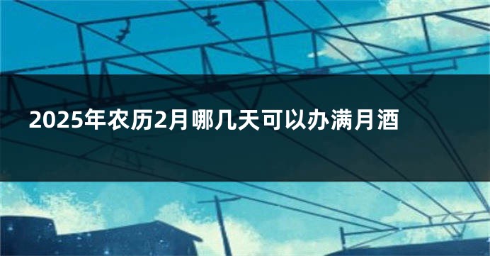 2025年农历2月哪几天可以办满月酒
