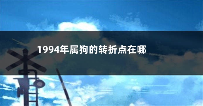 1994年属狗的转折点在哪