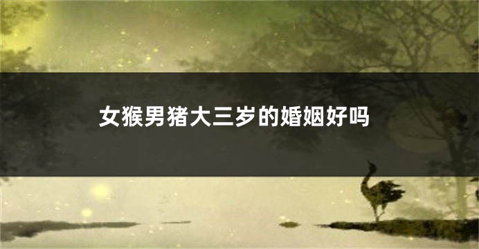 女猴男猪大三岁的婚姻好吗