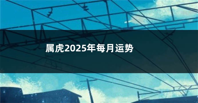 属虎2025年每月运势